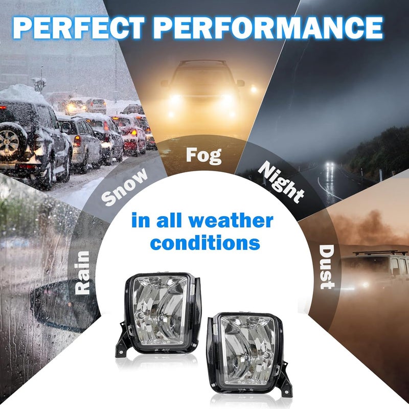 BOXLIGHT Fog Lights Assembly Compatible With 2013-2018 Dodge Ram 1500 Pickup Front Bumper Driving Fog Lamp Fog Light Kits (Smoked Lens) - Image 3